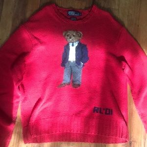 Ralph lauren polo bear knit sweater